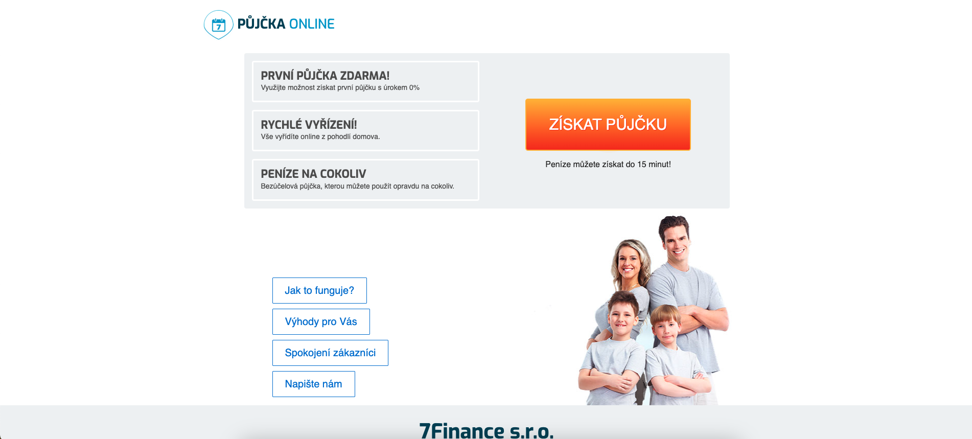 Náhled webu 7finance.cz