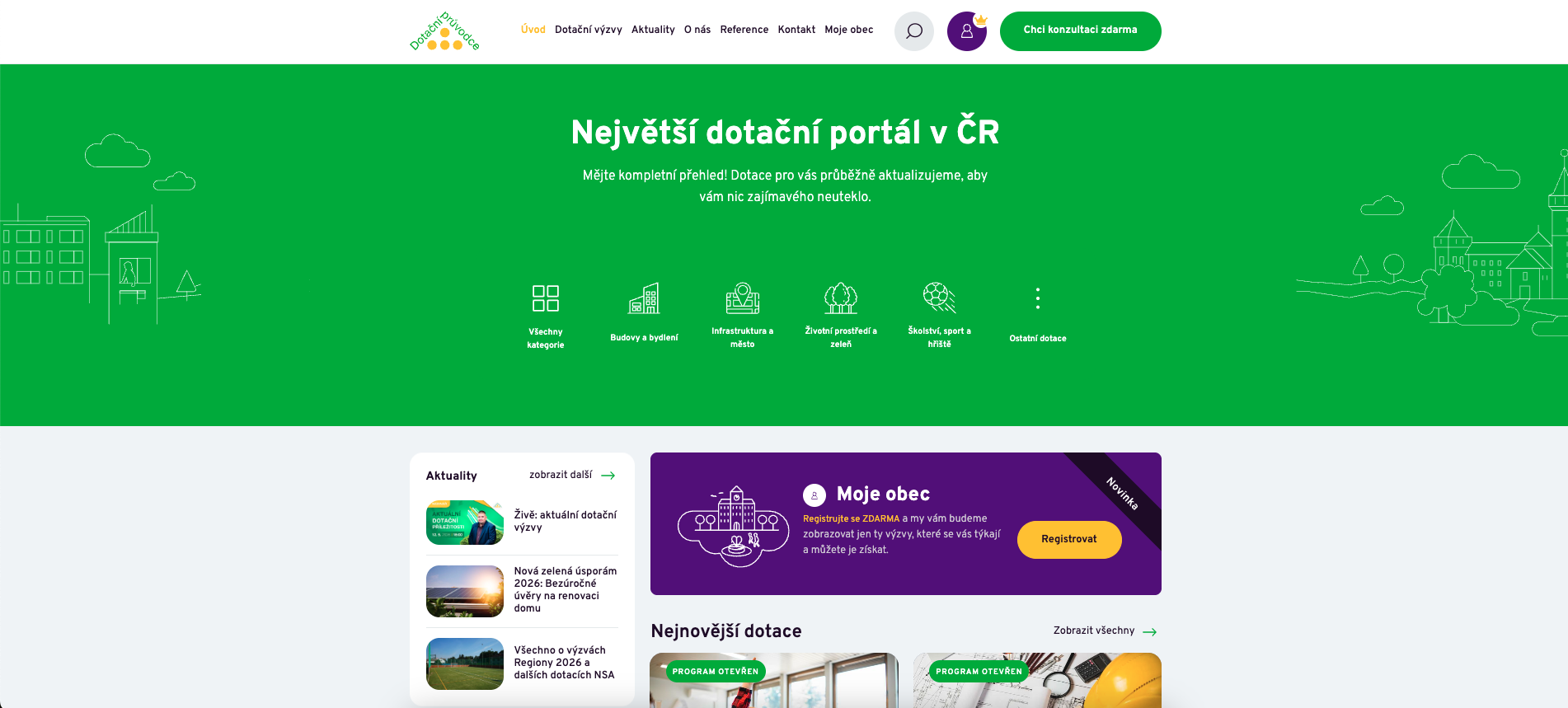 Náhled webu DotačníPrůvodce.cz